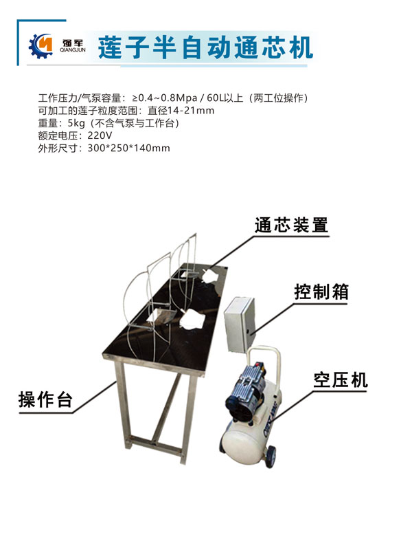 蓮子半自動通芯機(jī)